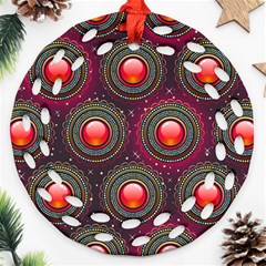 Abstract Circle Gem Pattern Ornament (round Filigree) by Nexatart