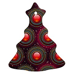 Abstract Circle Gem Pattern Ornament (christmas Tree)  by Nexatart