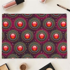 Abstract Circle Gem Pattern Cosmetic Bag (xxl)  by Nexatart