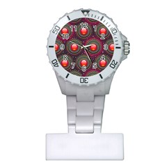 Abstract Circle Gem Pattern Plastic Nurses Watch by Nexatart