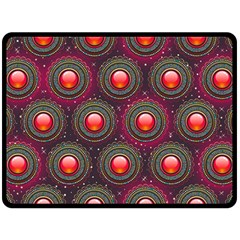 Abstract Circle Gem Pattern Double Sided Fleece Blanket (large)  by Nexatart