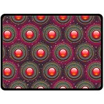 Abstract Circle Gem Pattern Double Sided Fleece Blanket (Large)  80 x60  Blanket Front