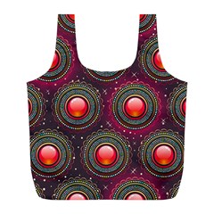 Abstract Circle Gem Pattern Full Print Recycle Bags (l)  by Nexatart