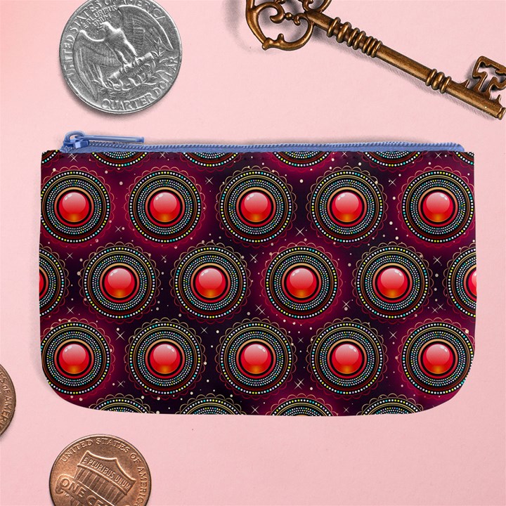 Abstract Circle Gem Pattern Large Coin Purse