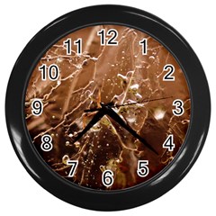 Pink Roses Roses Background Wall Clocks (black) by Nexatart