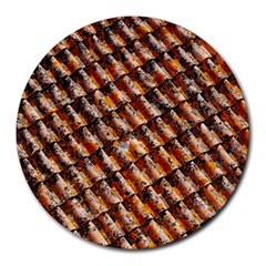 Dirty Pattern Roof Texture Round Mousepads by Nexatart