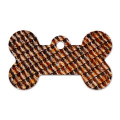 Dirty Pattern Roof Texture Dog Tag Bone (one Side) by Nexatart