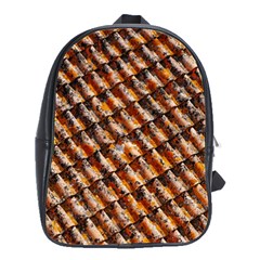 Dirty Pattern Roof Texture School Bags(large)  by Nexatart