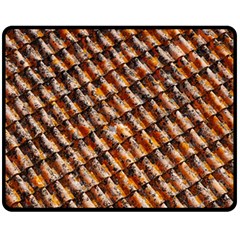 Dirty Pattern Roof Texture Fleece Blanket (medium)  by Nexatart