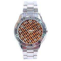 Dirty Pattern Roof Texture Stainless Steel Analogue Watch by Nexatart