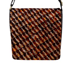 Dirty Pattern Roof Texture Flap Messenger Bag (l)  by Nexatart