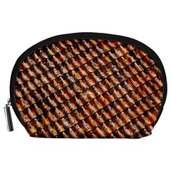 Dirty Pattern Roof Texture Accessory Pouches (large)  by Nexatart