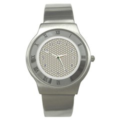 Background Website Pattern Soft Stainless Steel Watch by Nexatart