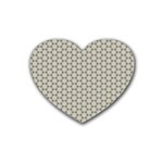 Background Website Pattern Soft Rubber Coaster (Heart)  Front