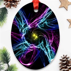 Abstract Art Color Design Lines Ornament (Oval)