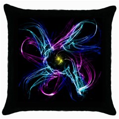 Abstract Art Color Design Lines Throw Pillow Case (Black)