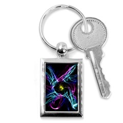 Abstract Art Color Design Lines Key Chains (Rectangle) 