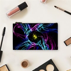 Abstract Art Color Design Lines Cosmetic Bag (Small) 