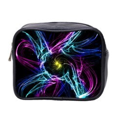 Abstract Art Color Design Lines Mini Toiletries Bag 2-side by Nexatart