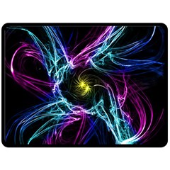 Abstract Art Color Design Lines Fleece Blanket (large)  by Nexatart