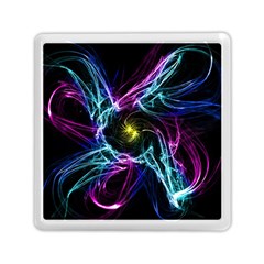 Abstract Art Color Design Lines Memory Card Reader (Square) 