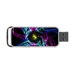 Abstract Art Color Design Lines Portable Usb Flash (two Sides) by Nexatart