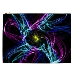 Abstract Art Color Design Lines Cosmetic Bag (xxl)  by Nexatart