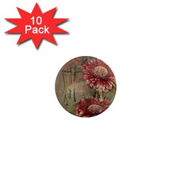 Flowers Plant Red Drawing Art 1  Mini Magnet (10 Pack)  by Nexatart