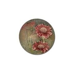 Flowers Plant Red Drawing Art Golf Ball Marker (4 Pack) by Nexatart