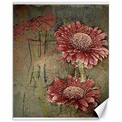 Flowers Plant Red Drawing Art Canvas 16  X 20   by Nexatart