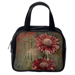 Flowers Plant Red Drawing Art Classic Handbags (one Side) by Nexatart