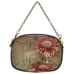 Flowers Plant Red Drawing Art Chain Purses (one Side)  by Nexatart