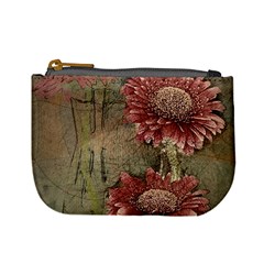 Flowers Plant Red Drawing Art Mini Coin Purses by Nexatart