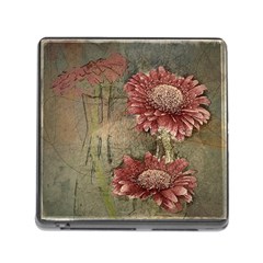 Flowers Plant Red Drawing Art Memory Card Reader (square) by Nexatart