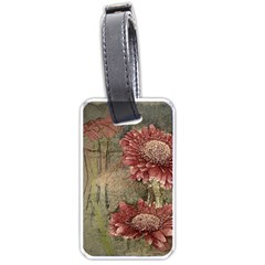 Flowers Plant Red Drawing Art Luggage Tags (one Side)  by Nexatart