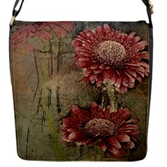 Flowers Plant Red Drawing Art Flap Messenger Bag (s) by Nexatart