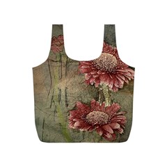 Flowers Plant Red Drawing Art Full Print Recycle Bags (s)  by Nexatart