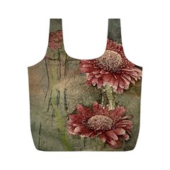 Flowers Plant Red Drawing Art Full Print Recycle Bags (m)  by Nexatart