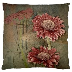 Flowers Plant Red Drawing Art Standard Flano Cushion Case (one Side) by Nexatart