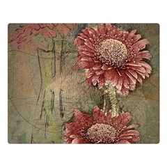 Flowers Plant Red Drawing Art Double Sided Flano Blanket (large)  by Nexatart