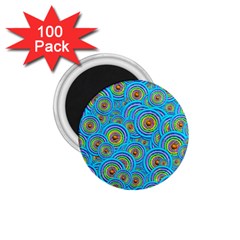 Digital Art Circle About Colorful 1 75  Magnets (100 Pack)  by Nexatart