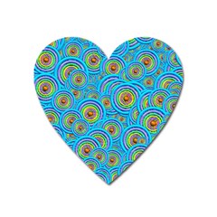 Digital Art Circle About Colorful Heart Magnet by Nexatart