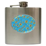 Digital Art Circle About Colorful Hip Flask (6 oz) Front