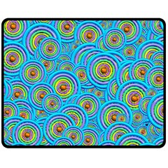 Digital Art Circle About Colorful Fleece Blanket (medium)  by Nexatart