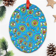 Digital Art Circle About Colorful Oval Filigree Ornament (two Sides) by Nexatart