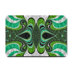 Fractal Art Green Pattern Design Small Doormat  by Nexatart