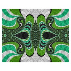 Fractal Art Green Pattern Design Double Sided Flano Blanket (medium)  by Nexatart