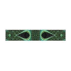 Fractal Art Green Pattern Design Flano Scarf (mini) by Nexatart