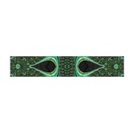 Fractal Art Green Pattern Design Flano Scarf (Mini) Front