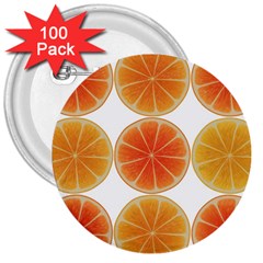 Orange Discs Orange Slices Fruit 3  Buttons (100 Pack)  by Nexatart